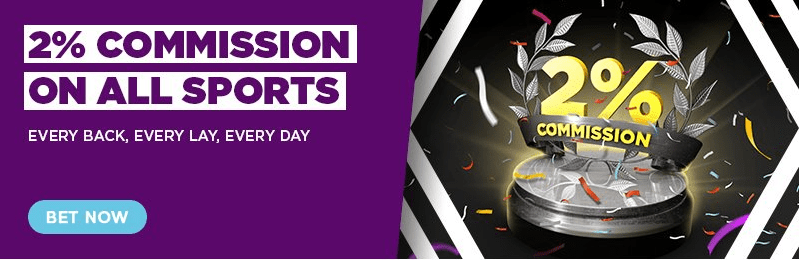 2% commission at Betdaq betting exchange on all sports promo banner