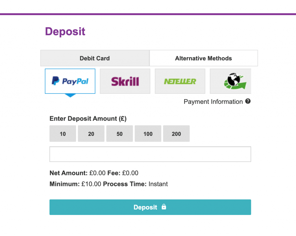 Betdaq deposit and withdrawal methods