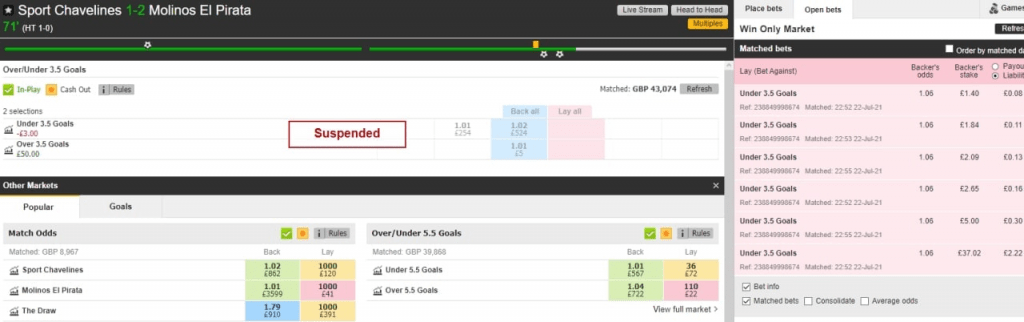 in-play trading example