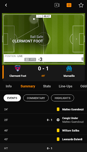 In-Play Live Match Analysis in Livescore