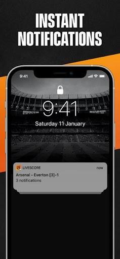 Notifications in Livescore app