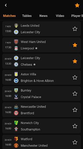 Football line on Livescore