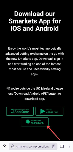 download smarkets app step 2