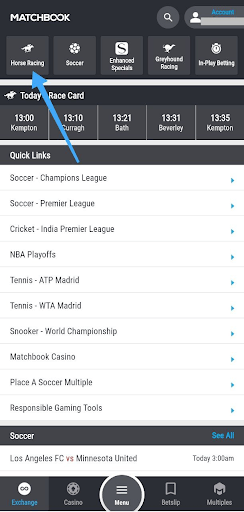 Matchbook app betting horse racing page 1