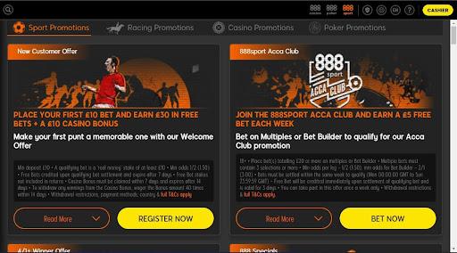 888sport promotions - finishing the registration