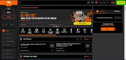 888sport web-site main page