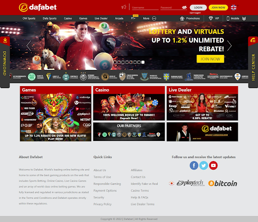 Dafabet main page