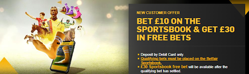 Welcome bonus at Betfair