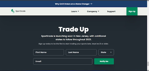 Sporttrade registration page