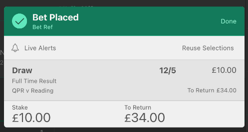 Step 5 placing a qualifying bet at Bet365